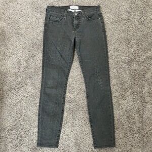Current Elliott Ankle‎ Legging Jeans Womens High Rise Skinny 28 26 Denim Leopard
